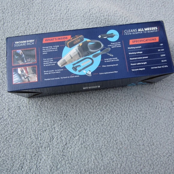 THISWORX TWC-01 106W 12V Handheld Bagless Portable‎ Vacuum Cleaner - Black - Picture 8 of 16